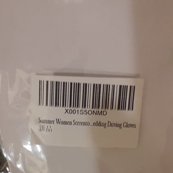 Grey Lace, Summer Wedding Driving Touch Screen Gloves, Flower Detail. Medium - Picture 9 of 9